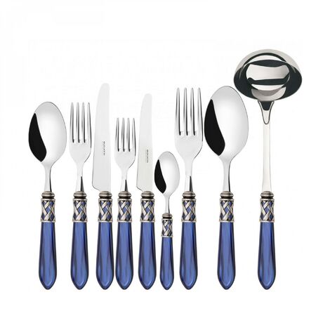 ALADDIN Silver Antique Iron, Posate Set 75 pcs, Box Gallery, Casa
