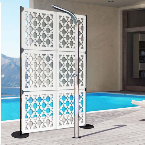ALADIN - Pannello in PVC traforato - Parasole - Colore: bianco - Misura: 48x48 cm