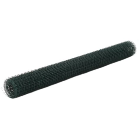 Alambrada de gallinero acero revestimiento PVC verde 10x1,5 m