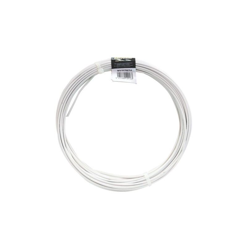 Alambre Acero Plastificado Blanco Nivel 20 Mt