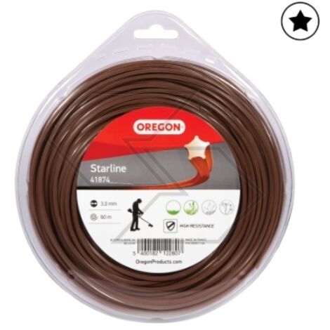 Alambre de desbrozadora OREGON sección en estrella Ø  3,0 mm longitud 60m