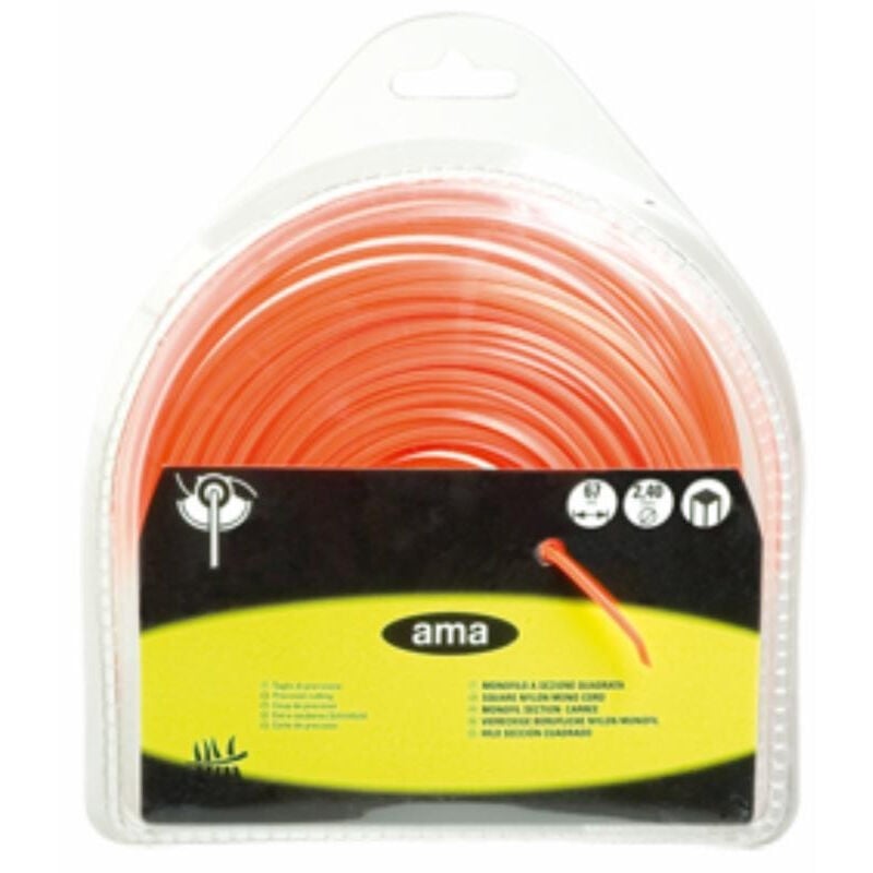 

Alambre de nylon de sección cuadrada ø 2,70 mm - 55 mt