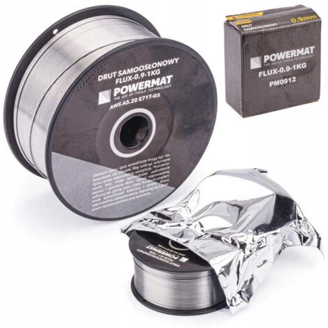 Alambre de soldadura autoprotegido con fundente de 0,9 mm y 1 kg FCAW POWERMAT