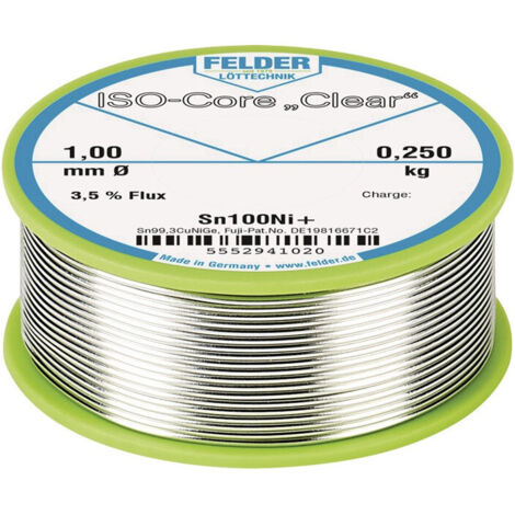 Alambre  de soldar  ISO-Core®  Clear  1mm  250g  Sn100Ni+  FELDER