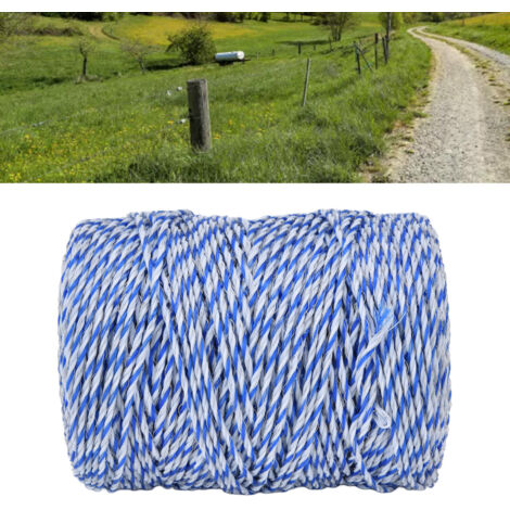 Alambre eléctrico portátil Polywire de 200 m y 3 mm para cercas de pastos