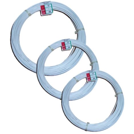 Alambre Forrado Blanco 5 MT x 3 MM Rollo