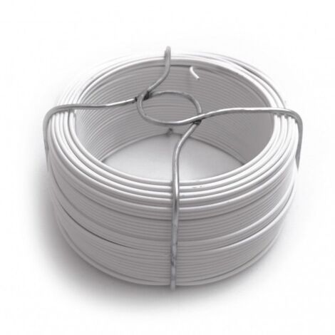 Alambre forrado blanco n° 6, 240 gr, calibre 1,40 mm x 50 m