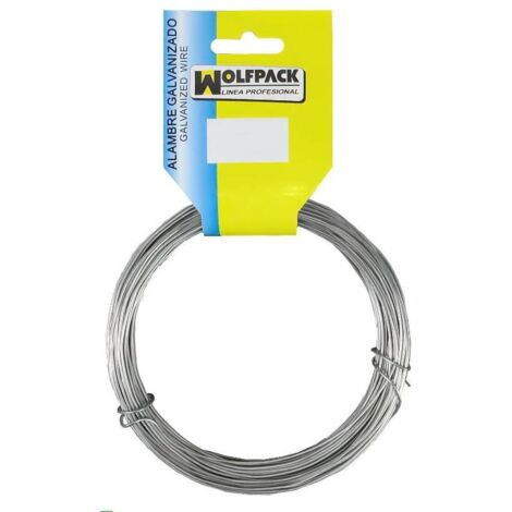 alambre galvanizado (rollo 250 gramos / 50 metros) nº 3/0,8 mm.