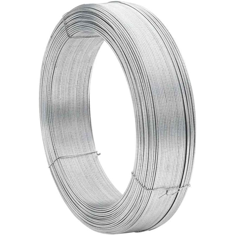 

vidaXL Alambre para atar vallas acero 250 m 2,5 mm - Plateado