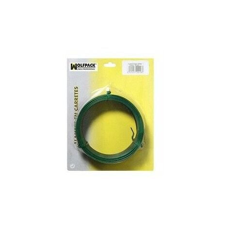 Cuerda de tendedero de PVC con núcleo de alambre 30 m x 3 mm verde -  Cablematic