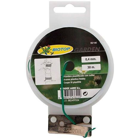 Alambre plastificado verde 2 mm x 30 m