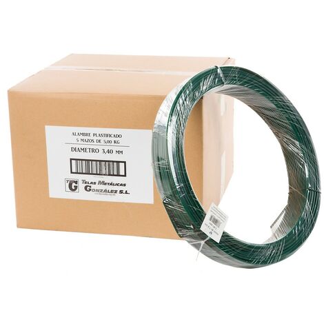 ALAMBRE PLASTIFICADO VERDE Ø 3,00 MM ROLLO 5 KG - AMV310