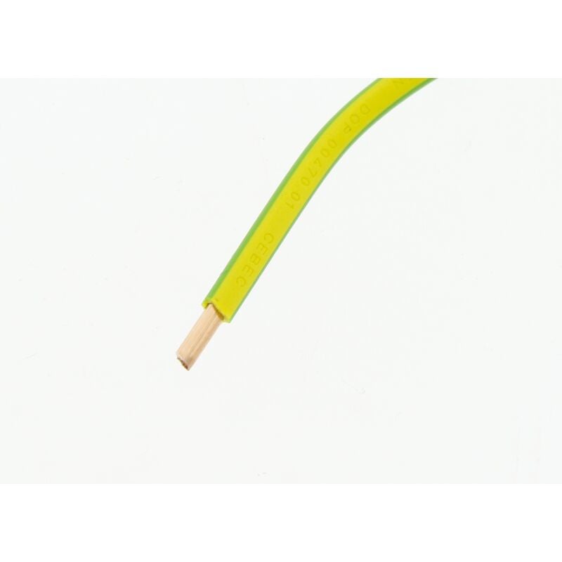 

Cable VOB 6 mm² - Verde / amarillo - 5 m - Jaune-vert - Sencys
