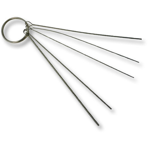 Alambres de limpieza para aerógrafo Set 5 agujas limpiadoras para pistola aerografía Accesorios