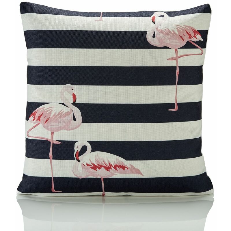 Assorted Cushion Covers 17'x17' (43x43cm) Flamingo Mohair Metallic London (Flamingo Stripe) - Alan Symonds