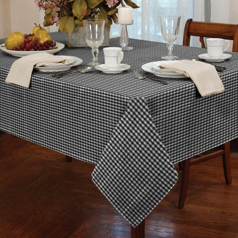 Tablecloths Gingham Tablecloth Black 54 x 72 - Alan Symonds