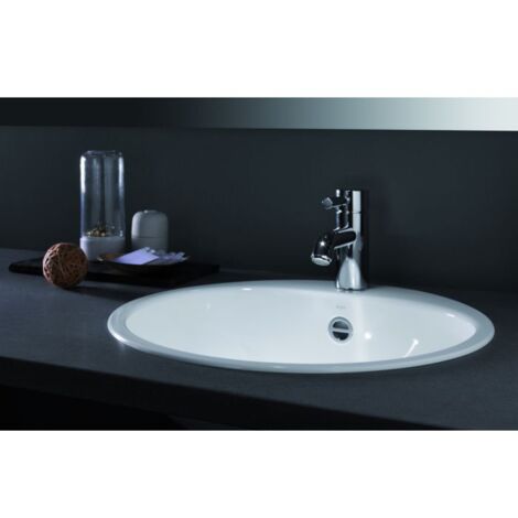 Alape Vasque encastrée EW3 2005000000 ø 475mm, vitrifiée, blanc, avec percement