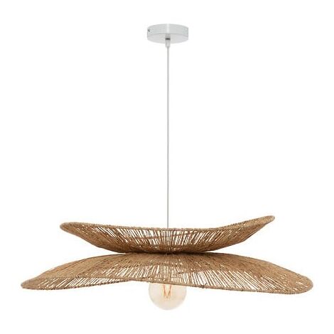 Lampada a sospensione alara in juta beige d69,5cm - Atmosphera créateur d'intérieur