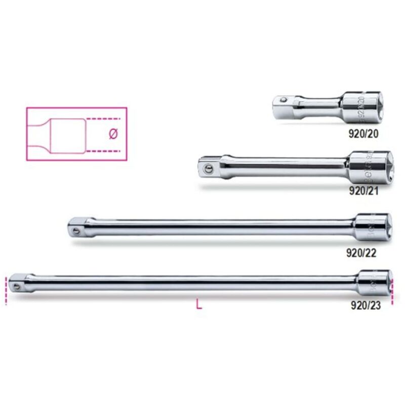 

Barra de extensión de transmisión 1/2' 920/20 - Beta Tools