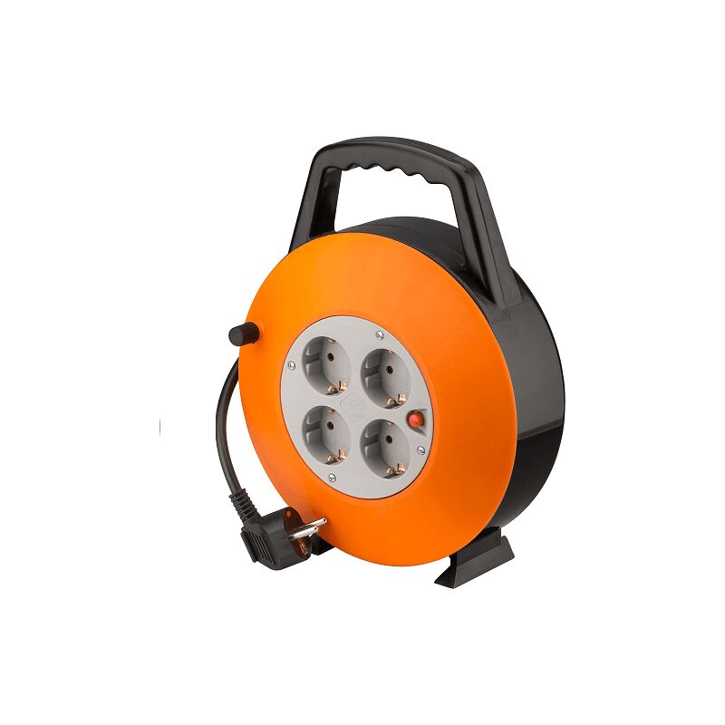 

Alargadera electrica 4 tomas schuko 15 M Naranja