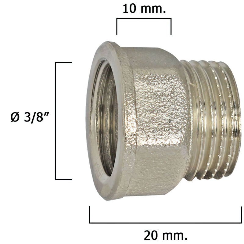 

Alargadera Hexagonal Cromo 3/8x10