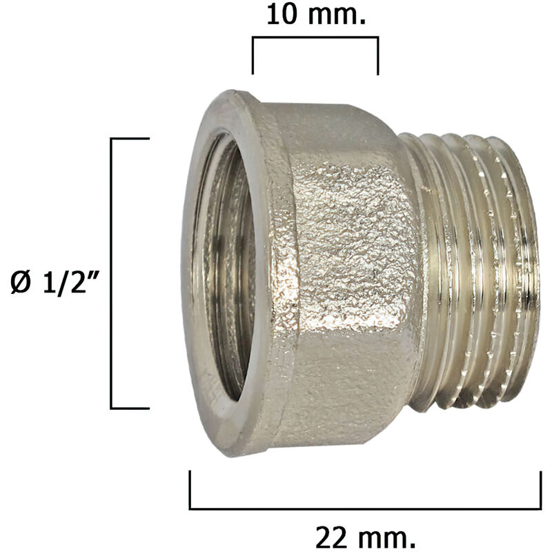 

Alargadera Hexagonal Cromo 1/2x10