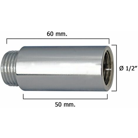 Alargadera Redonda Cromo 1/2" x 50