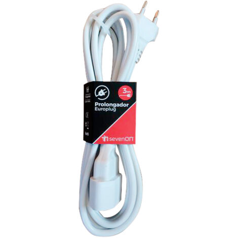 Alargador 3m Enchufe/Clavija Europlug 7hSevenOn
