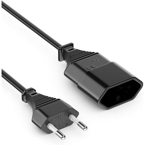 Alargador de corriente CEE 7/16 5 M Negro