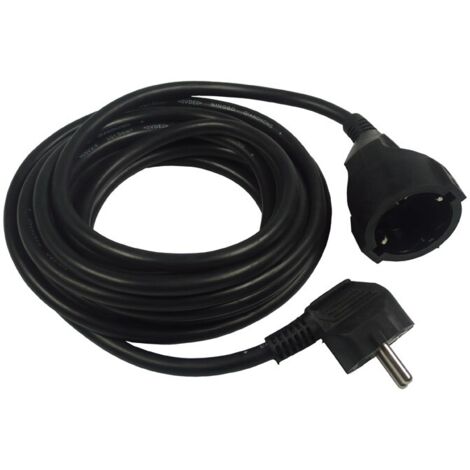 Alargador eléctrico1,5 5 m, negro (por 10)
