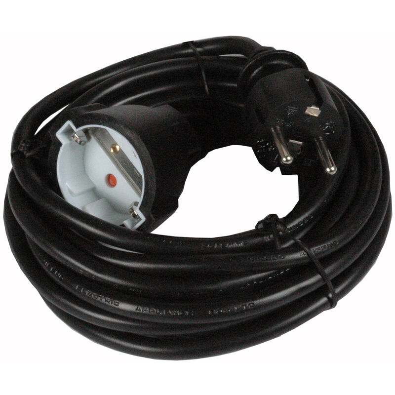 

Alargador macho hembra schuko protección niños 2P+T H05VV-F 3G1,5mm² negro 10M