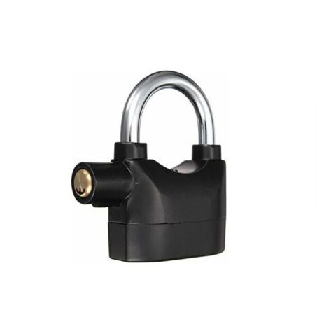 Alarm Lock with Siren, Security Lock for Bicycles and Motorcycles, Black