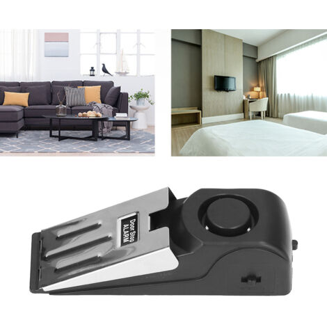 Alarma de apertura de puerta – Detector inalámbrico con placa de acero inoxidable – Alarma de 120 dB y 3 niveles de sensibilidad – Serie WSS