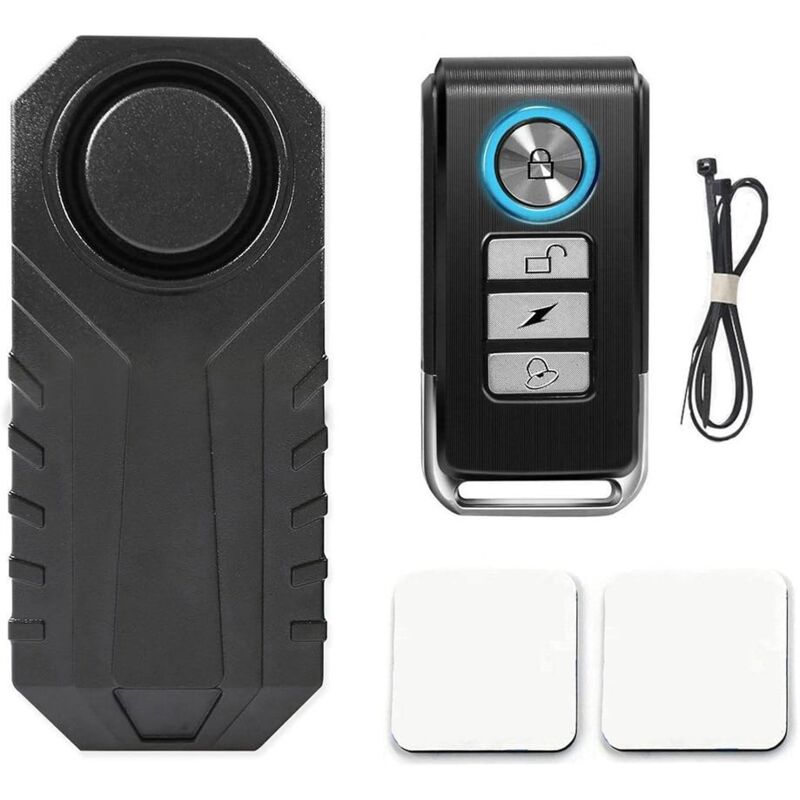 Fitags - Alarma de bicicleta, alarma de coche inalámbrica, alarma para bicicleta, motocicleta, coche, scooter, alarma de seguridad impermeable de 113 