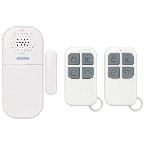 Alarma de puerta/ventana, 2 controles remotos, sirena de 130 dB, volumen ajustable, 5 modos de alarma, sensor de seguridad magnético, alarma inalámbrica para casa, negocio y niños.