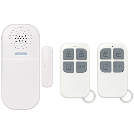 Alarma de puerta/ventana, 2 controles remotos, sirena de 130 dB, volumen ajustable, 5 modos de alarma, sensor de seguridad magnético, alarma inalámbrica para casa, negocio y niños.