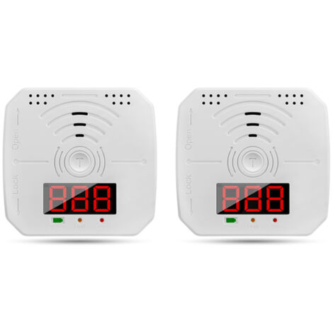 [Alarma de seguridad] Detector de monóxido de carbono portátil con pantalla LCD, paquete de 2: monitoreo continuo, alarma sonora y visual (3 pilas AA) para el hogar y los viajes.