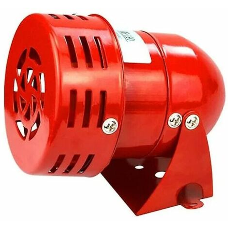 Alarma de sirena de 220V, alarma de sirena potente para exteriores, cable de Motor rojo de 120dB, bocina de Metal Sirne, alarma de barco industrial Ruikalucky