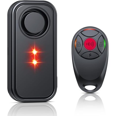 Alarma para bicicletas con mando a distancia, 113 dB, inalámbrica, resistente al agua, antirrobo, para bicicletas, motocicletas, coches, scooters, ventanas y puertas.