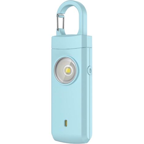 Alarma personal recargable - Regalo de Navidad y cumpleaños para mujeres, estudiantes, adolescentes y personas mayores, sirena, azul