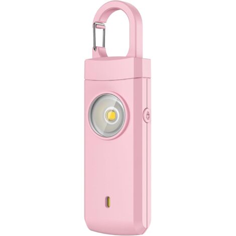 Alarma personal recargable - Regalo de Navidad y cumpleaños para mujeres, estudiantes, adolescentes y personas mayores, sirena, rosa