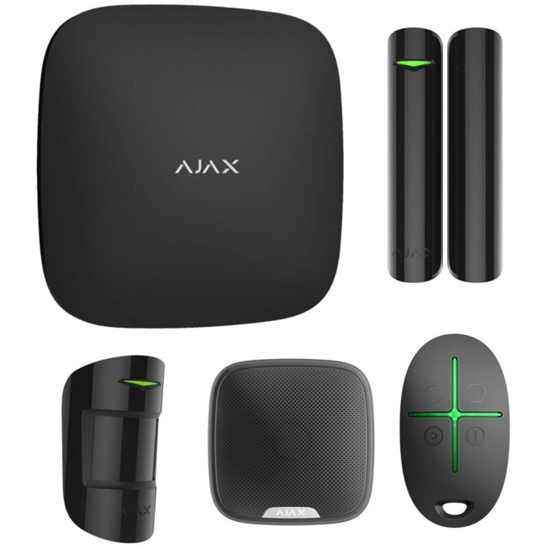 Alarme Ajax starterkit + sirene exterieur noir - Noir