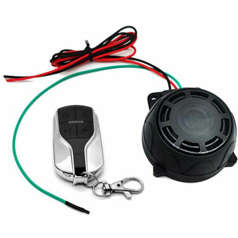 Alarme antivol moto 12V avec 1 télécommande, noir