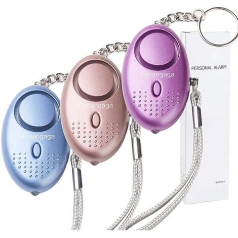 ALARME AUTONOME Alarme Personnelle D\'urgence avec Torche LED, 3 Pièces 140db Alarme Portative de Sécurité An149