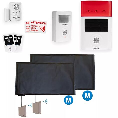 Alarme autonome sans-fil bateau DELUXE 1 - 2 Tapis + 2 détecteurs + sirène solaire + 2 télécommandes (gamme BT)
