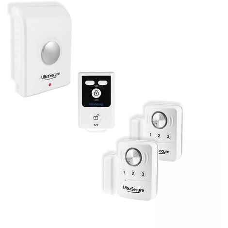 Alarme autonomes sans fil sur piles - 2 détecteurs d'ouverture + vibration avec 3 sirènes (BT)