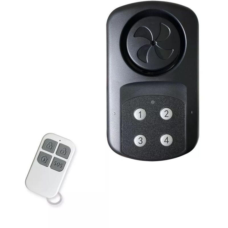 Ultra Secure - Alarme compacte panique sans-fil autonome étanche IP67 sur piles sirène intégrée - télécommande sos et clavier
