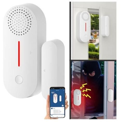 Alarme connectée - XMD - 104.app - Compatible Alexa et Google Assistant - 110 dB - Détection jusqu\'à 8 m