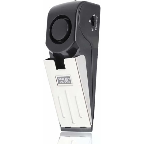 Alarme d'arrêt de Porte, 120dB Alarme Anti-effraction pour Les Voyages à Domicile, Système de sécurité pour la Maison Butée Outils de sécurité Indicateur de Pile Faible (Piles Non comprises)