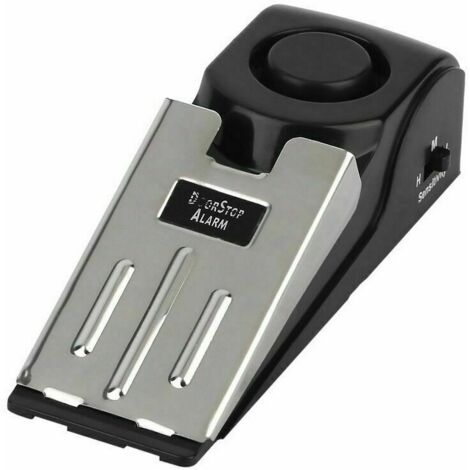 Alarme de bloc de porte femelle unique, alarme de prise de porte, alarme antivol à haut décibel de bloc de porte d'hôtel (noir)-